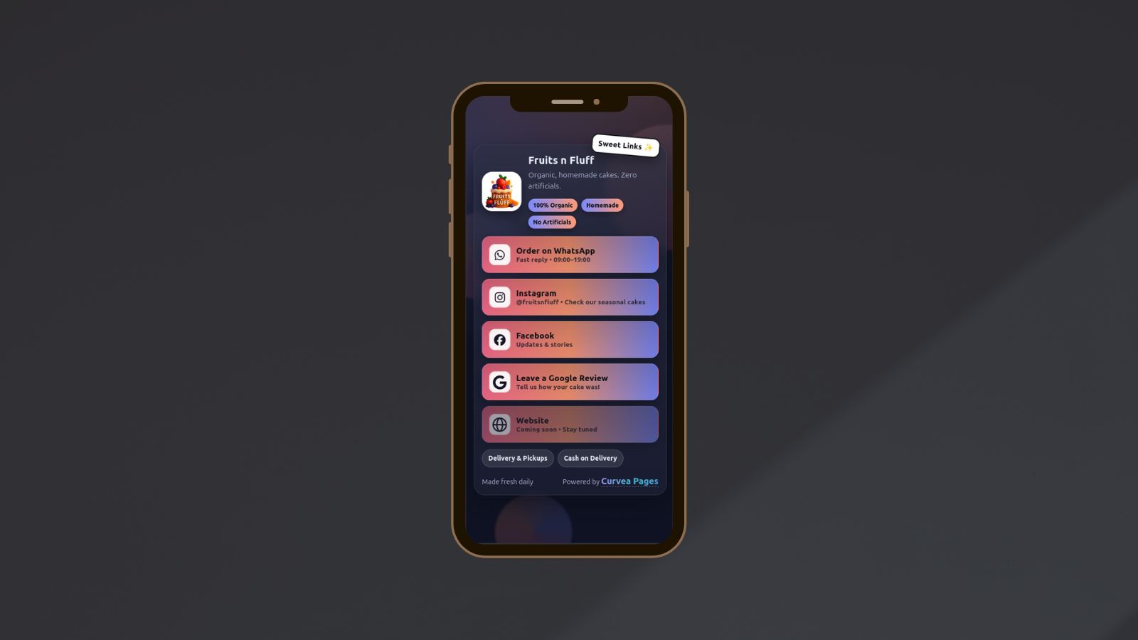 Fruits n Fluff project proof